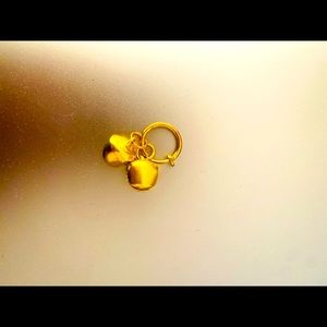 Gold Fake piercing with bells 🔔